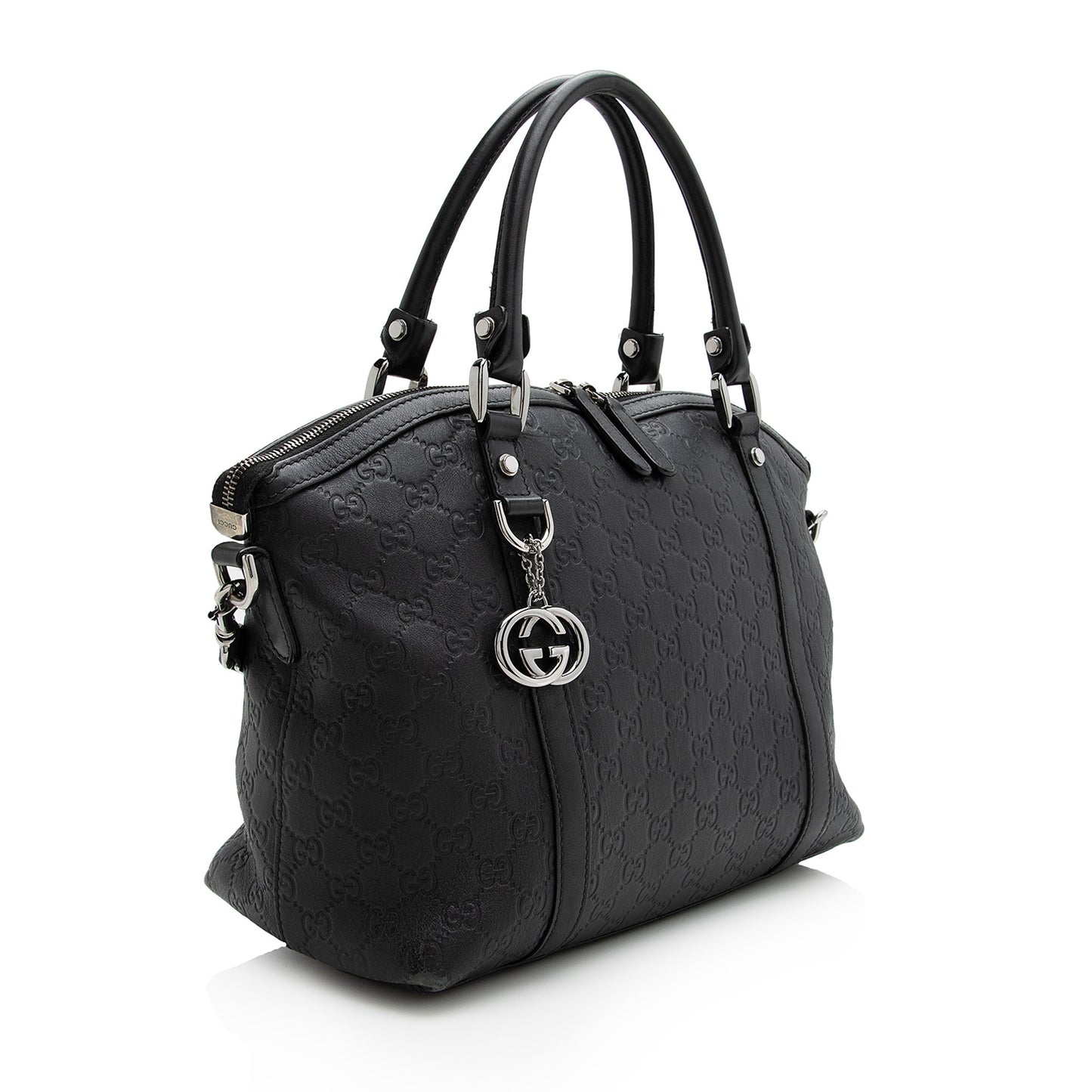 Gucci Guccissima Leather Dome Medium Satchel (SHF-22703)