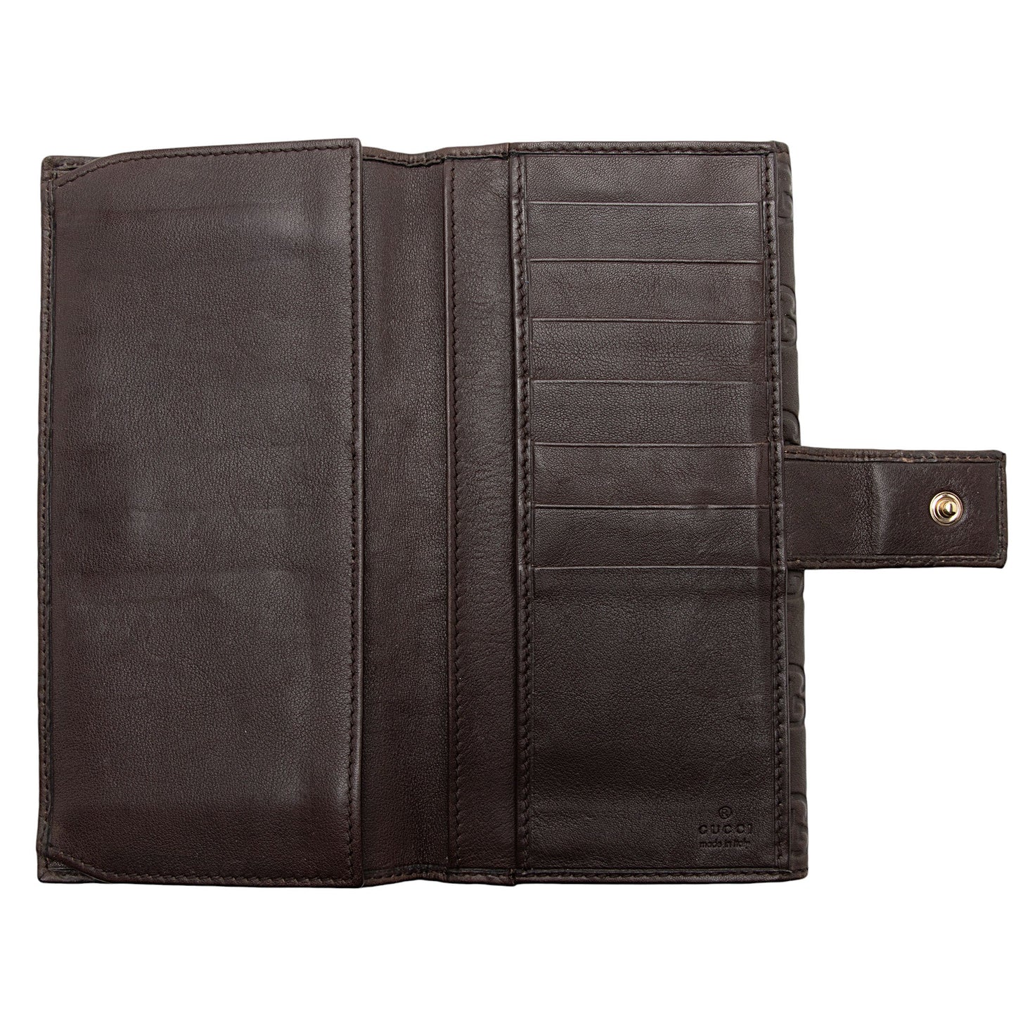 Gucci Guccissima Leather Flap Continental Wallet (SHF-CzGm9w)