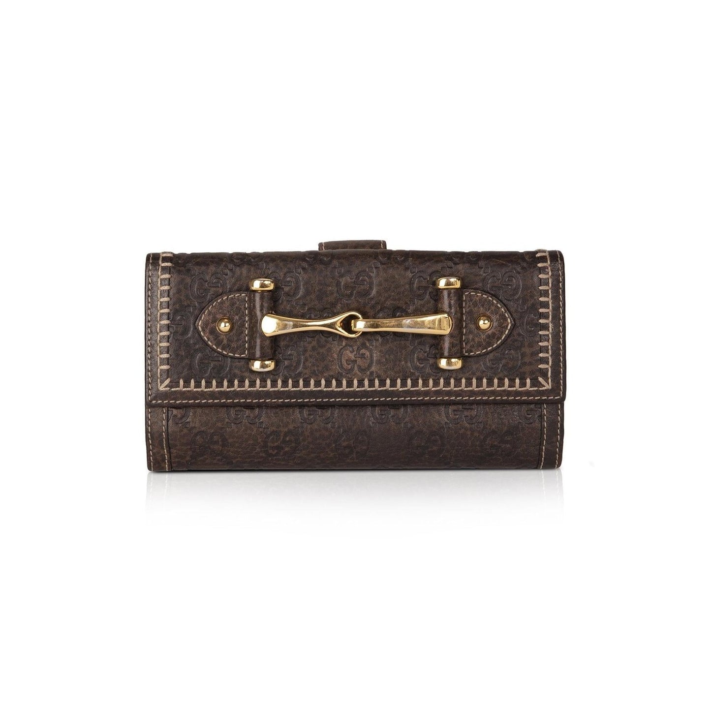 Gucci Guccissima Leather Horsebit Continental Wallet