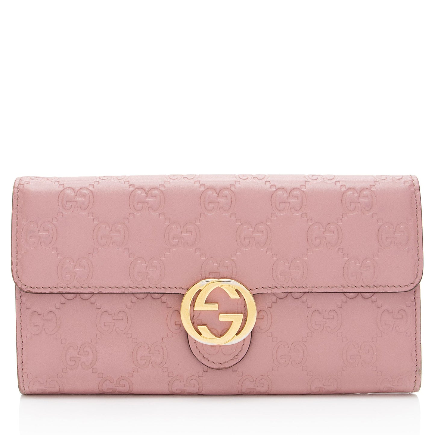 Gucci Guccissima Leather Interlocking G Continental Wallet