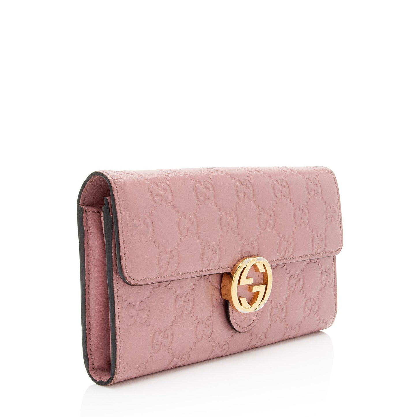 Gucci Guccissima Leather Interlocking G Continental Wallet