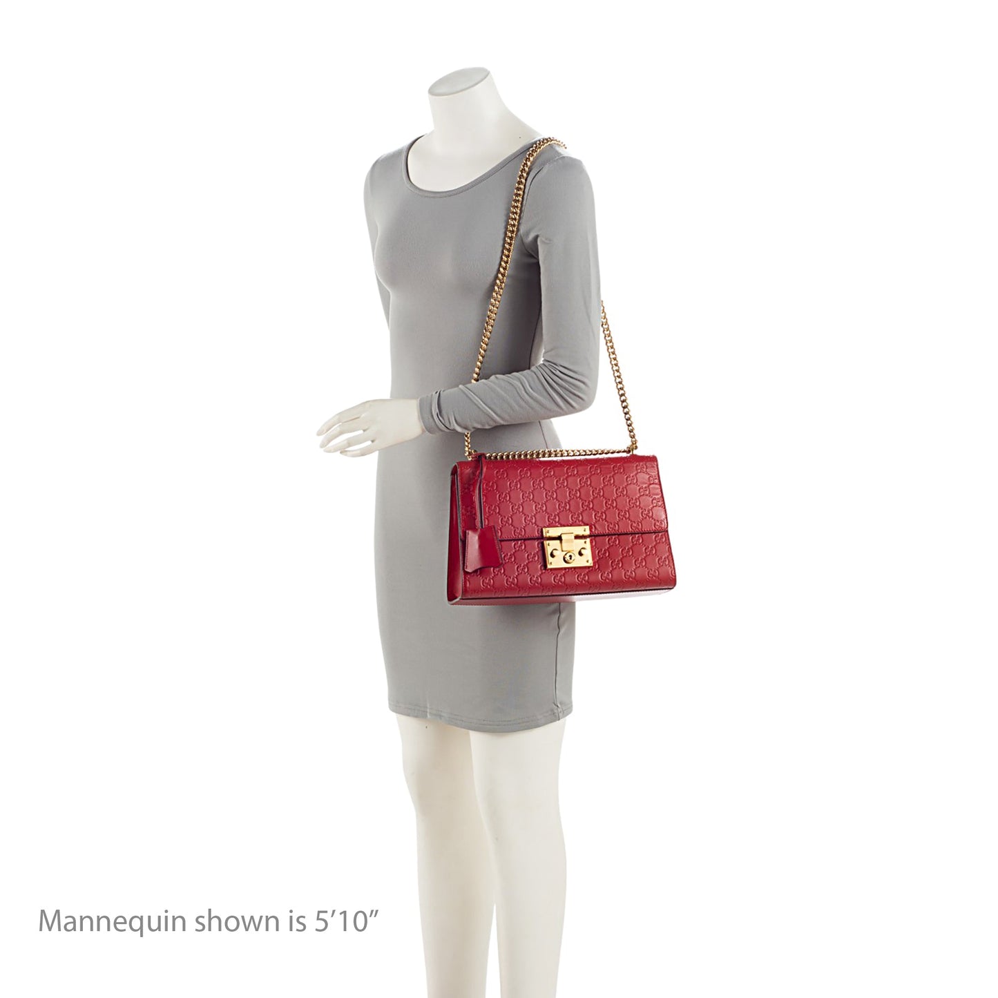 Gucci Guccissima Leather Padlock Medium Shoulder Bag (SHF-fXEhOA)