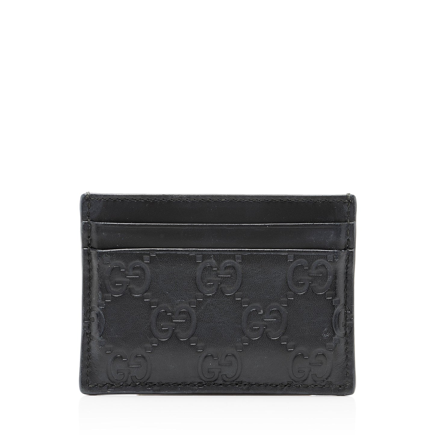 Gucci Guccissima Leather Signature Card Case (SHF-DJGb1D)