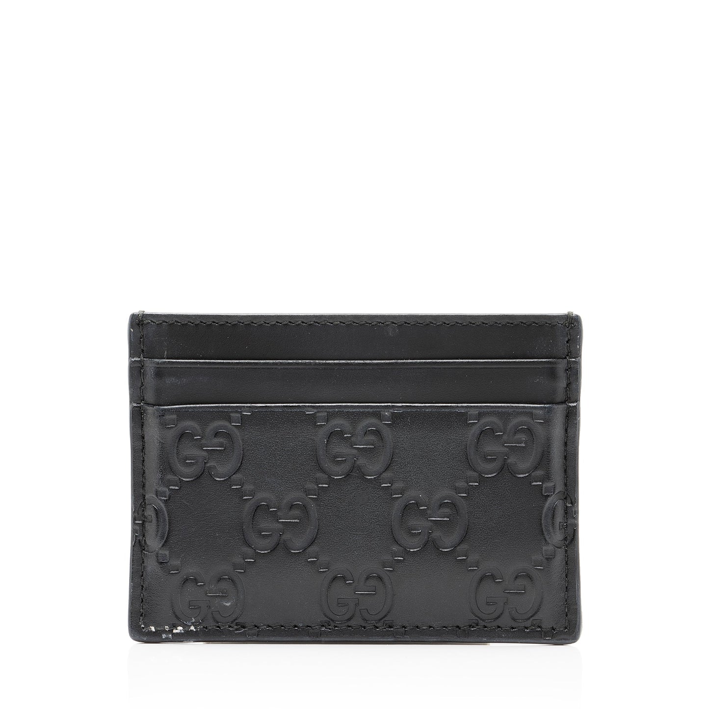 Gucci Guccissima Leather Signature Card Case (SHF-DJGb1D)