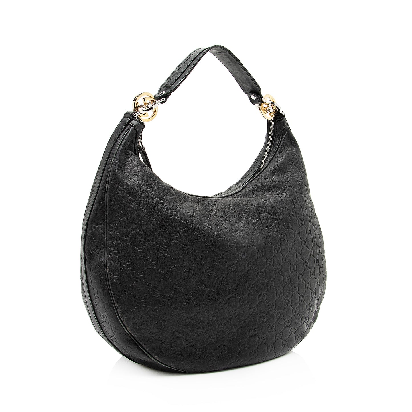 Gucci Guccissima Leather Twins Medium Hobo (SHF-23161)