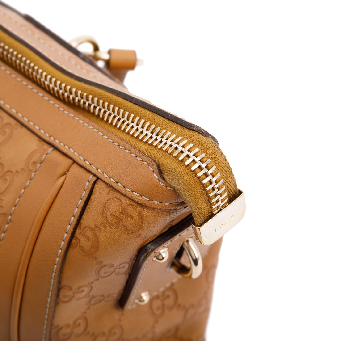 Gucci Guccissima Medium Charm Top Handle Bag