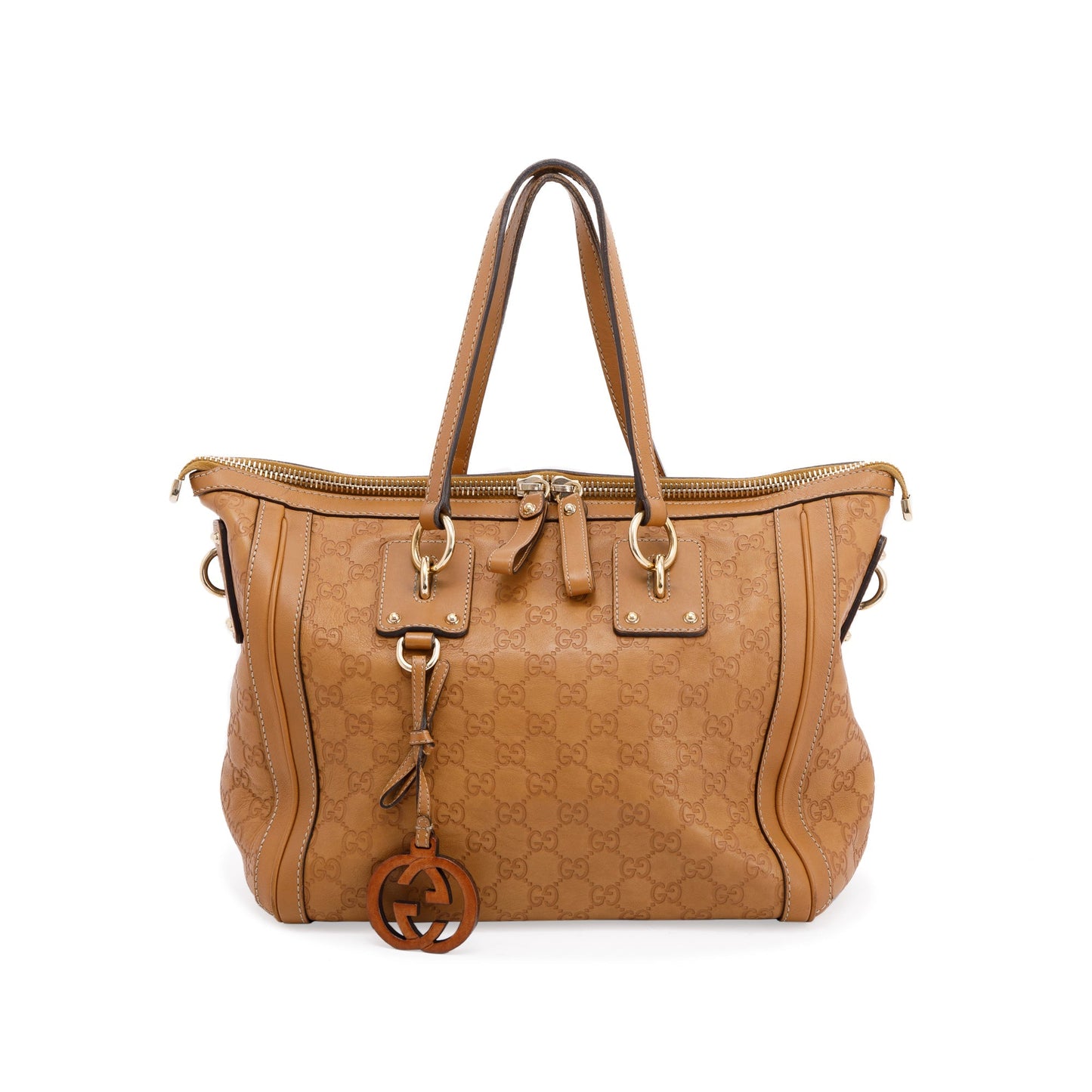 Gucci Guccissima Medium Charm Top Handle Bag
