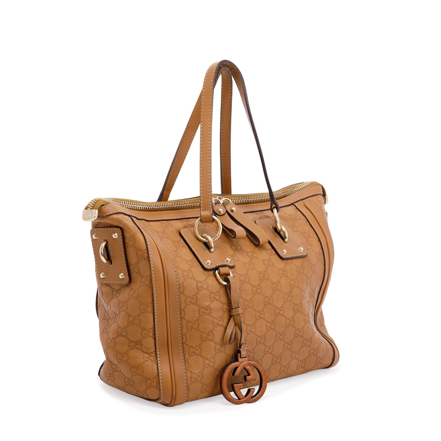 Gucci Guccissima Medium Charm Top Handle Bag