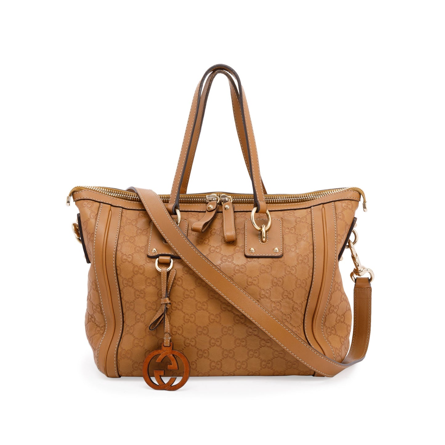 Gucci Guccissima Medium Charm Top Handle Bag