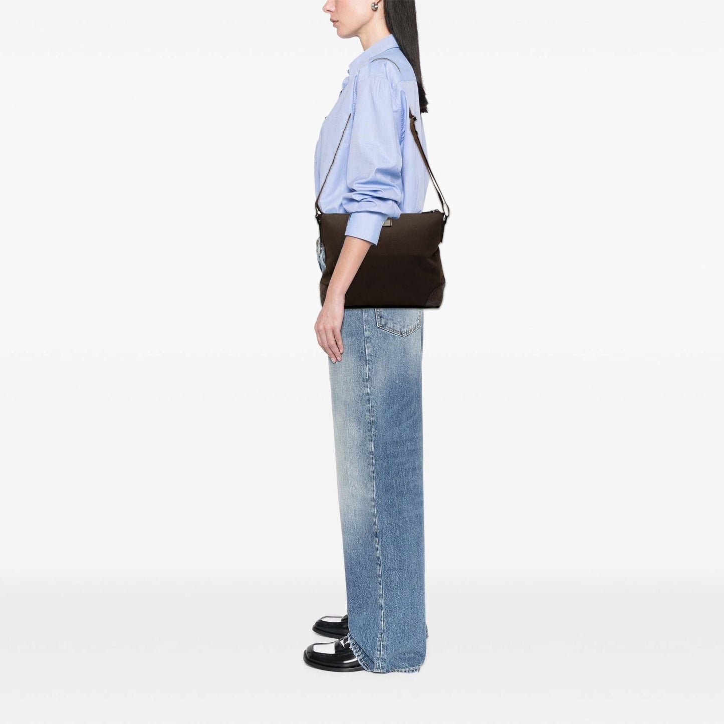 Gucci Guccissima Trimmed Canvas Crossbody