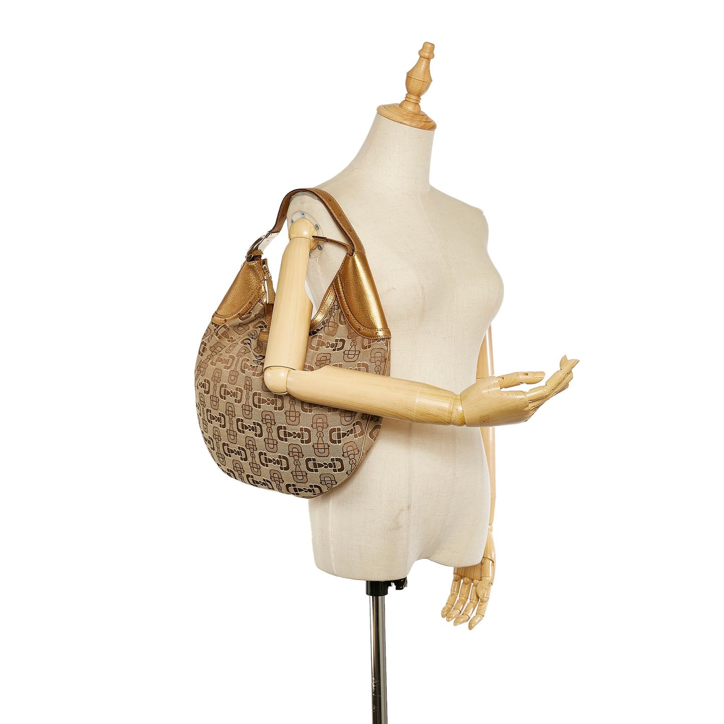 Gucci Horsebit Canvas Hobo Bag (SHG-25298)