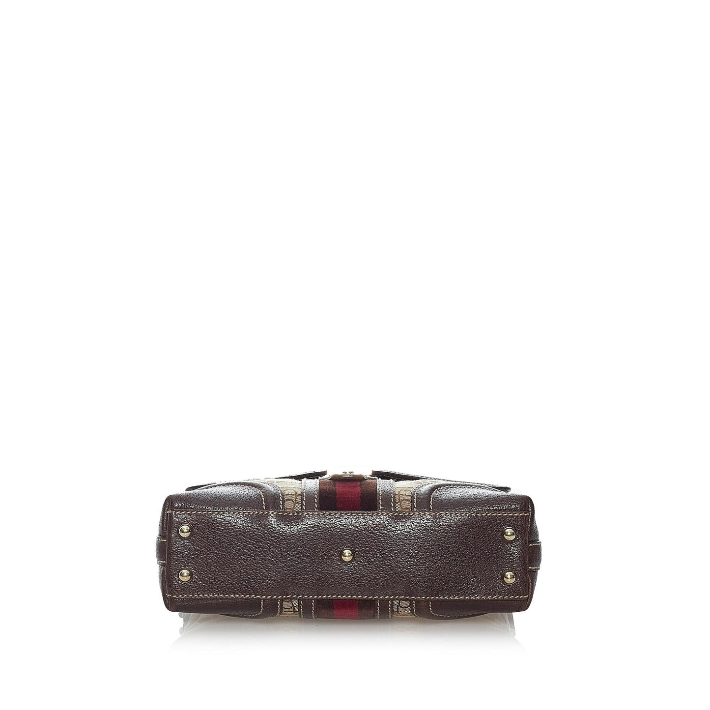Gucci Horsebit Canvas Web Treasure Shoulder Bag (SHG-29348)