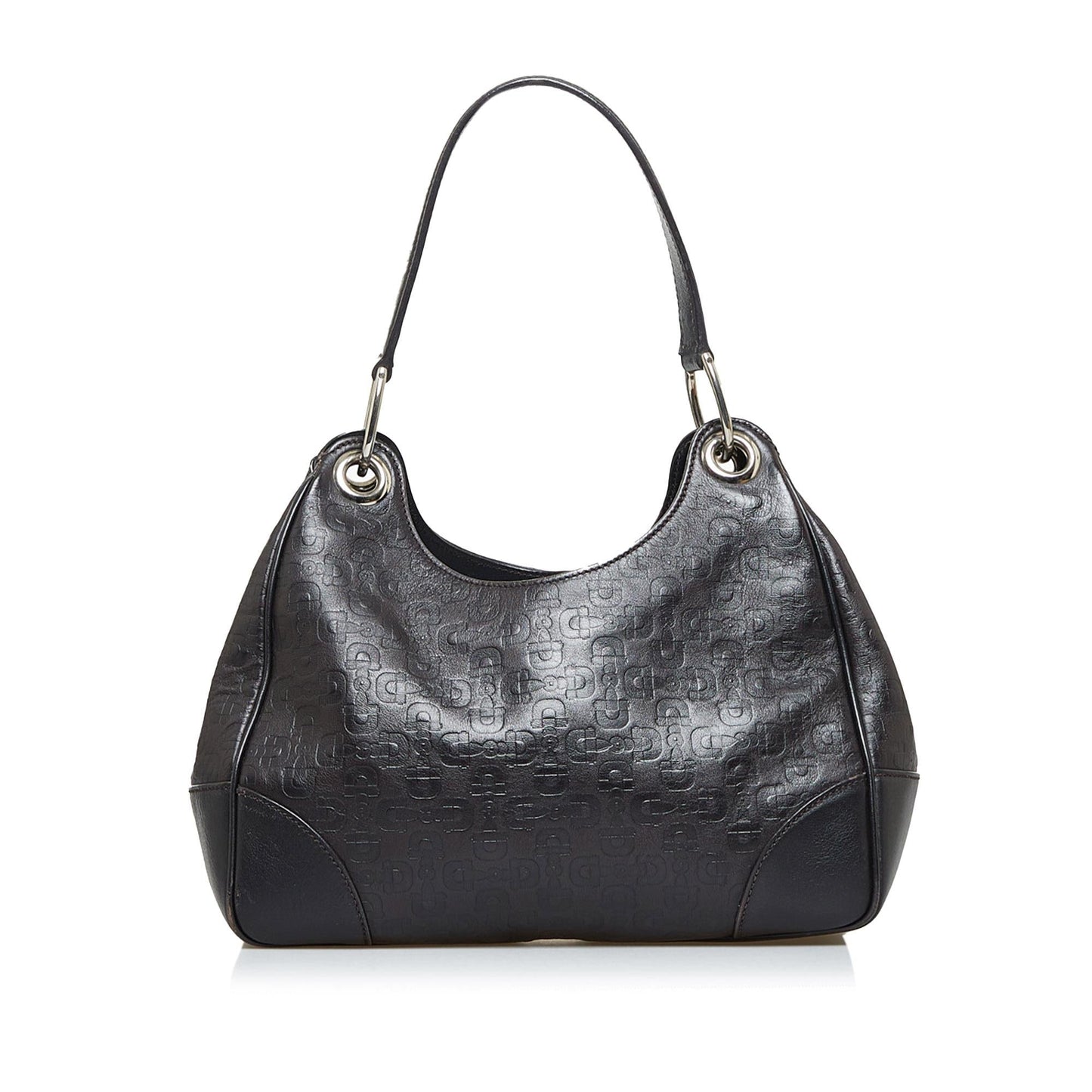 Gucci Horsebit Embossed Leather Shoulder Bag (SHG-96c9Qj)