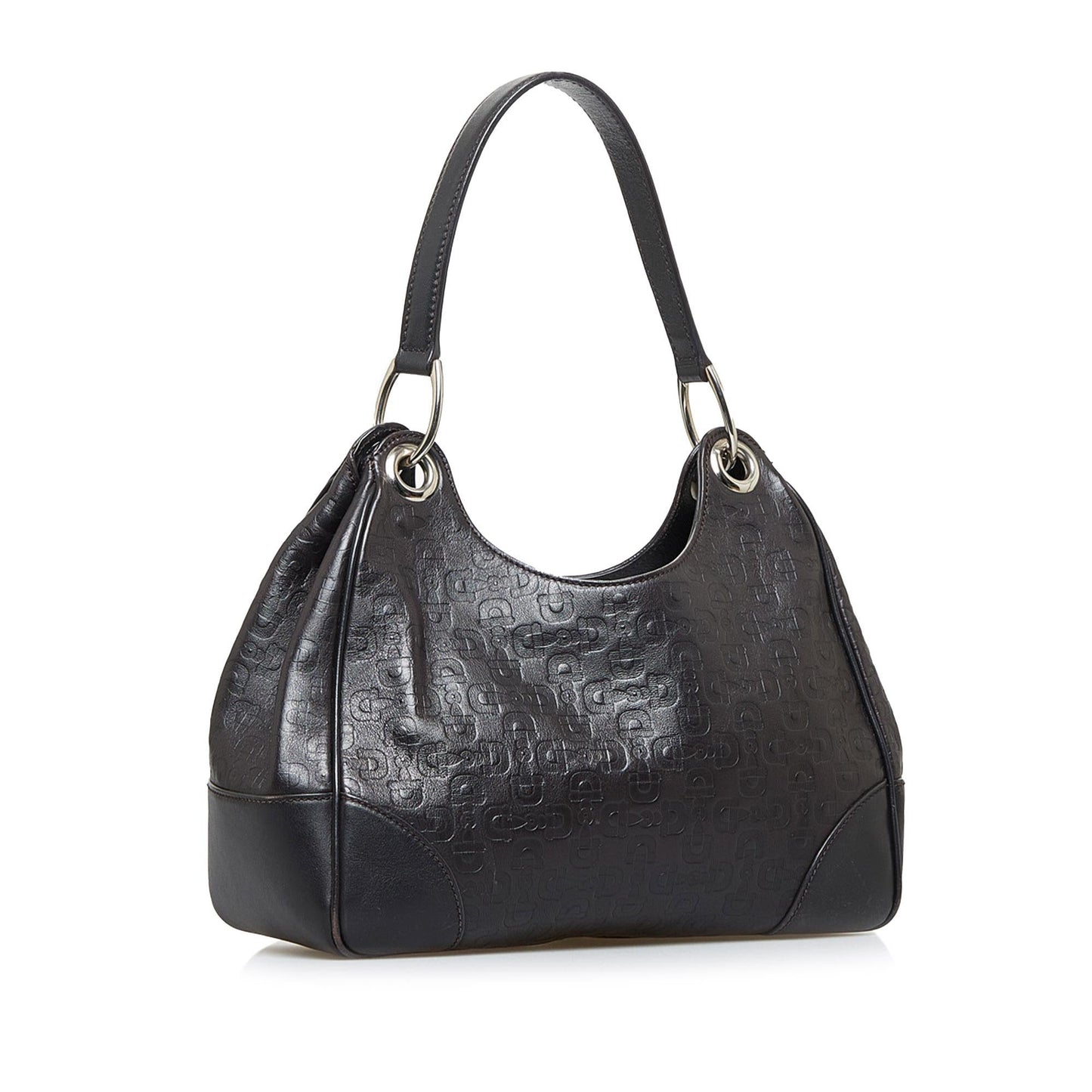 Gucci Horsebit Embossed Leather Shoulder Bag (SHG-96c9Qj)
