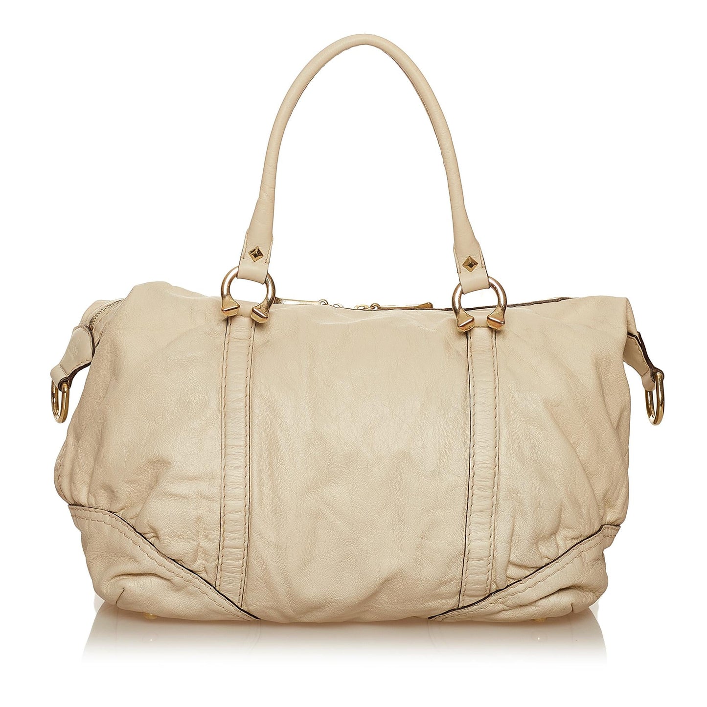 Gucci Horsebit Nail Leather Boston Bag (SHG-29354)