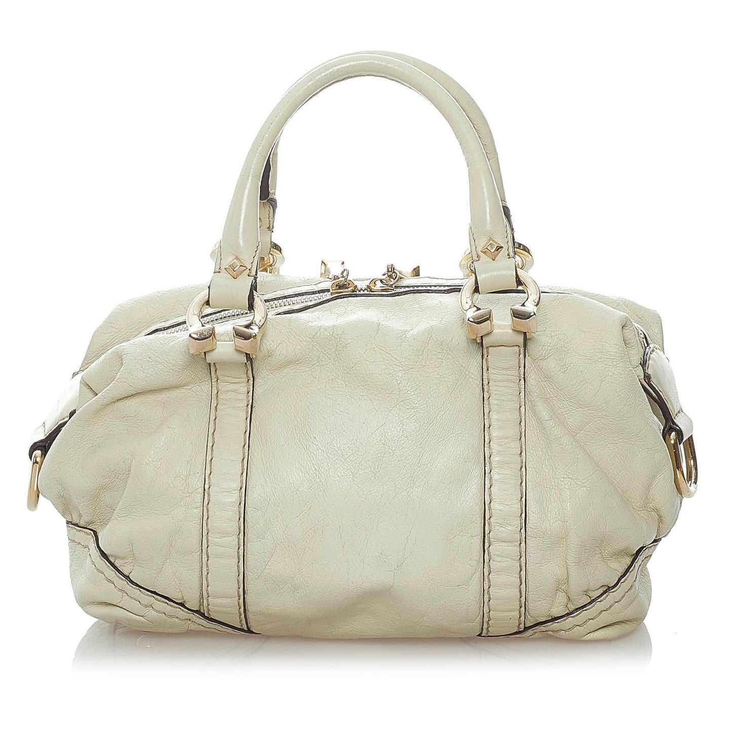 Gucci Horsebit Nail Leather Boston Bag (SHG-32036)
