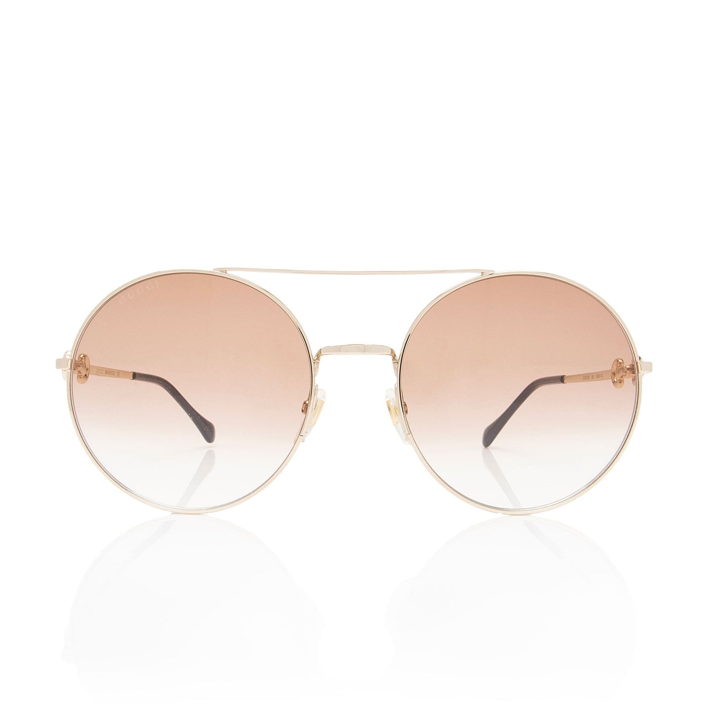Gucci Horsebit Oversized Round Aviator Sunglasses (SHF-M2a4qa)