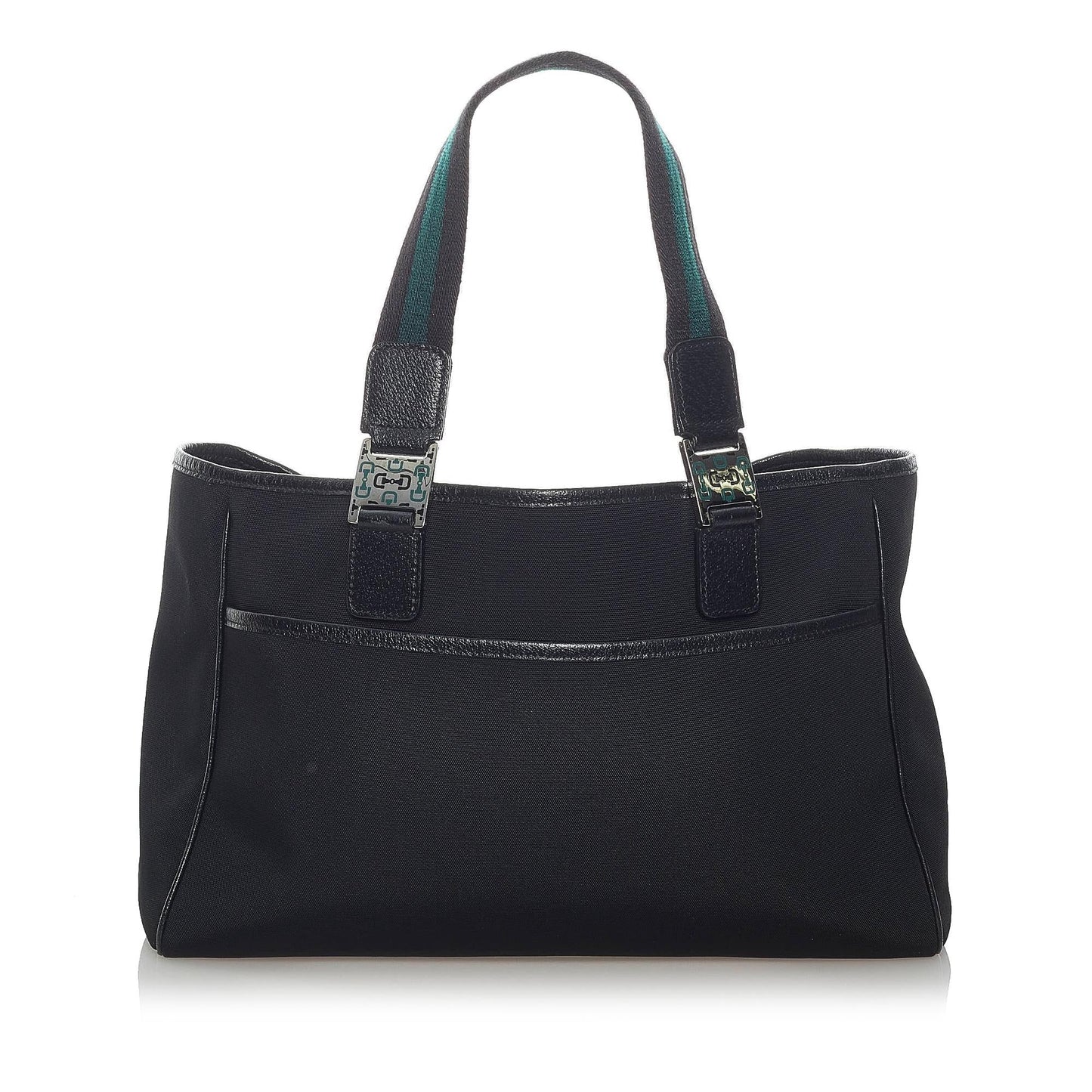 Gucci Horsebit Web Canvas Handbag (SHG-fpGZRl)