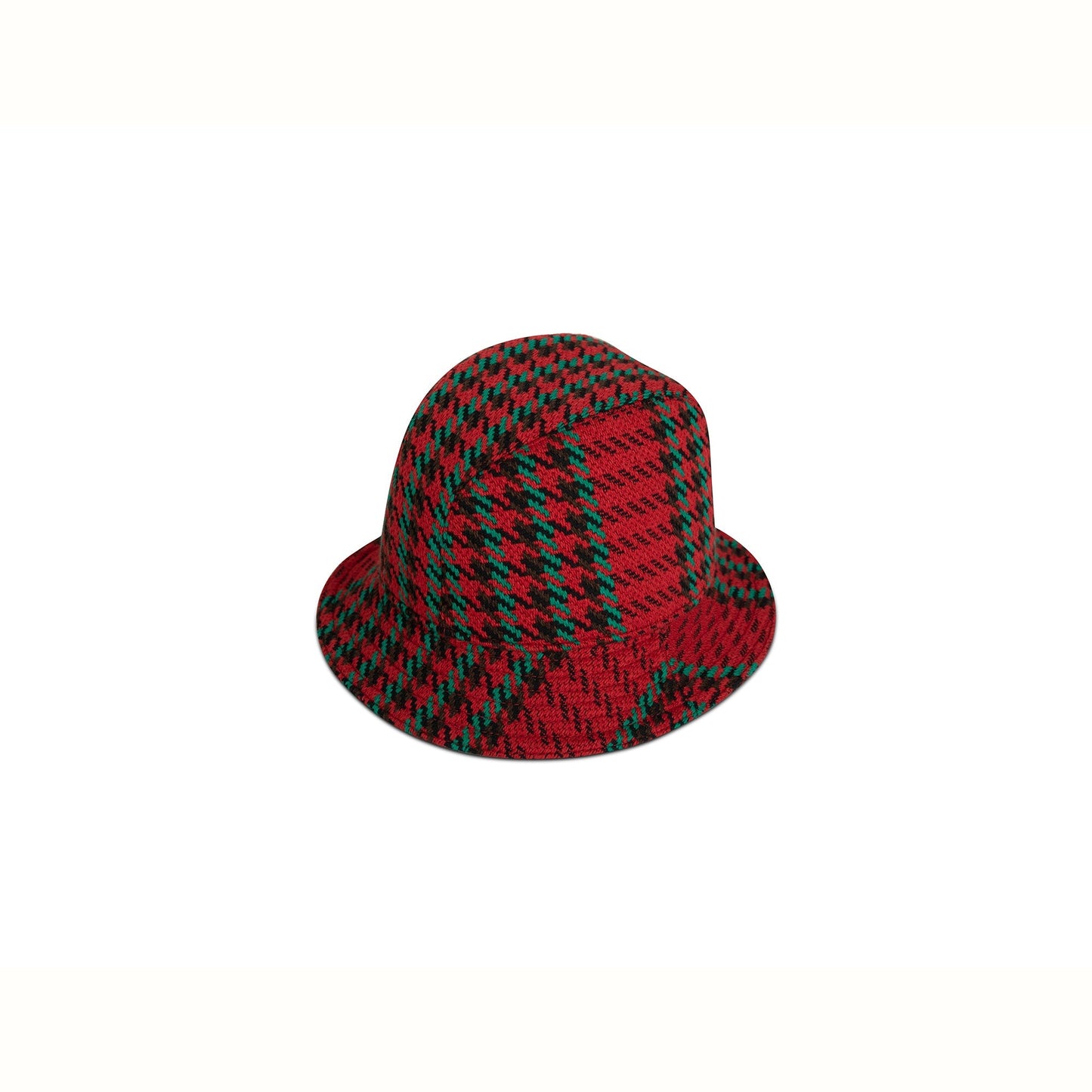 Gucci Houndstooth Wool Bucket Hat with Interlocking G