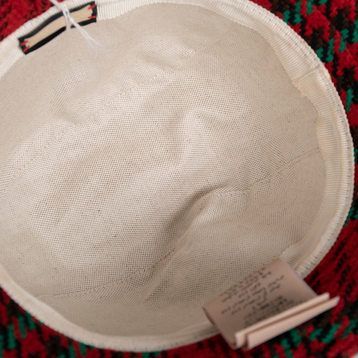 Gucci Houndstooth Wool Bucket Hat with Interlocking G