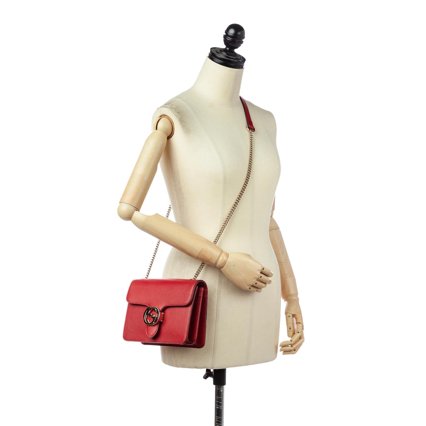 Gucci Interlocking G Leather Crossbody Bag (SHG-31144)