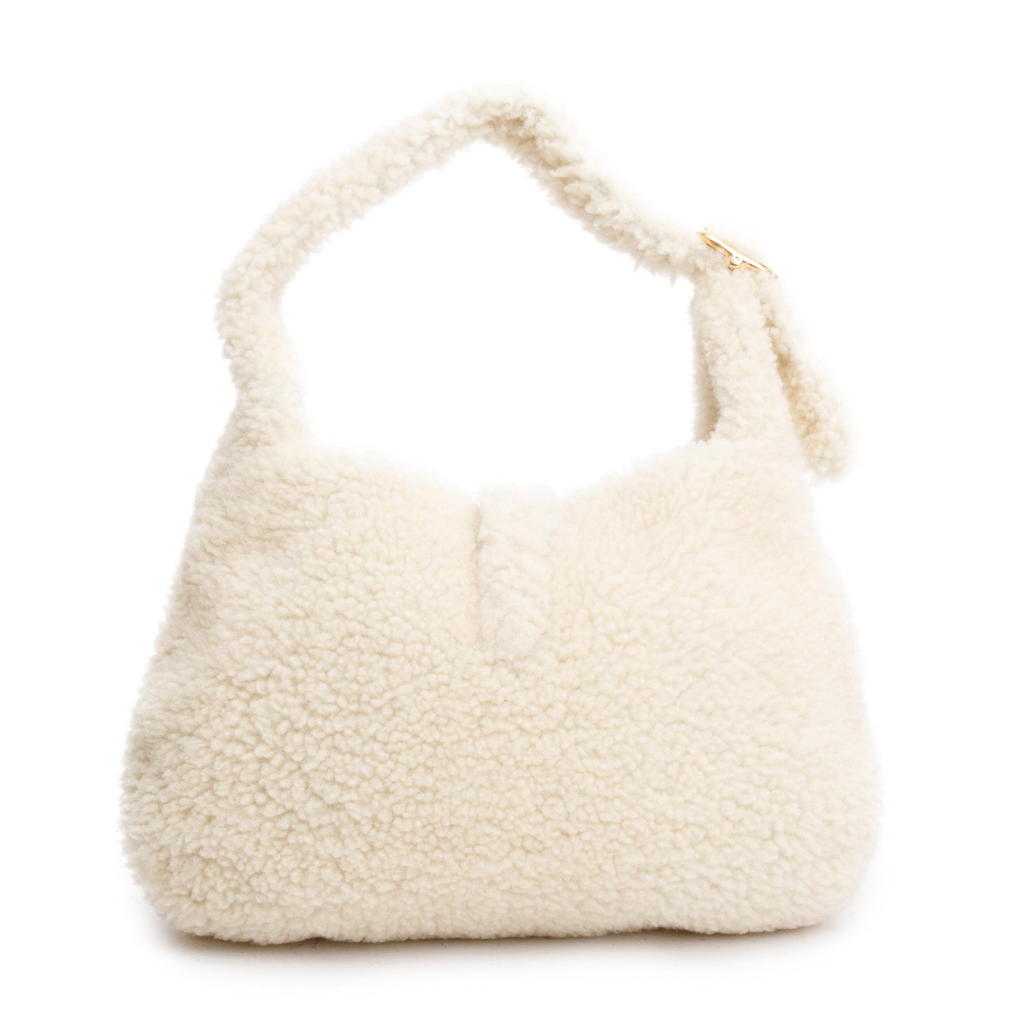 Gucci Ivory Shearling Small Jackie 1961 Shoulder Bag