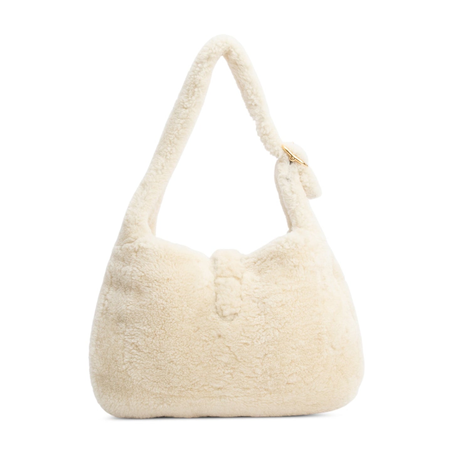 Gucci Ivory Shearling Small Jackie 1961 Shoulder Bag
