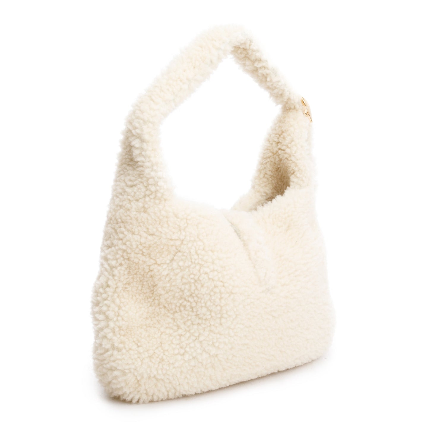 Gucci Ivory Shearling Small Jackie 1961 Shoulder Bag