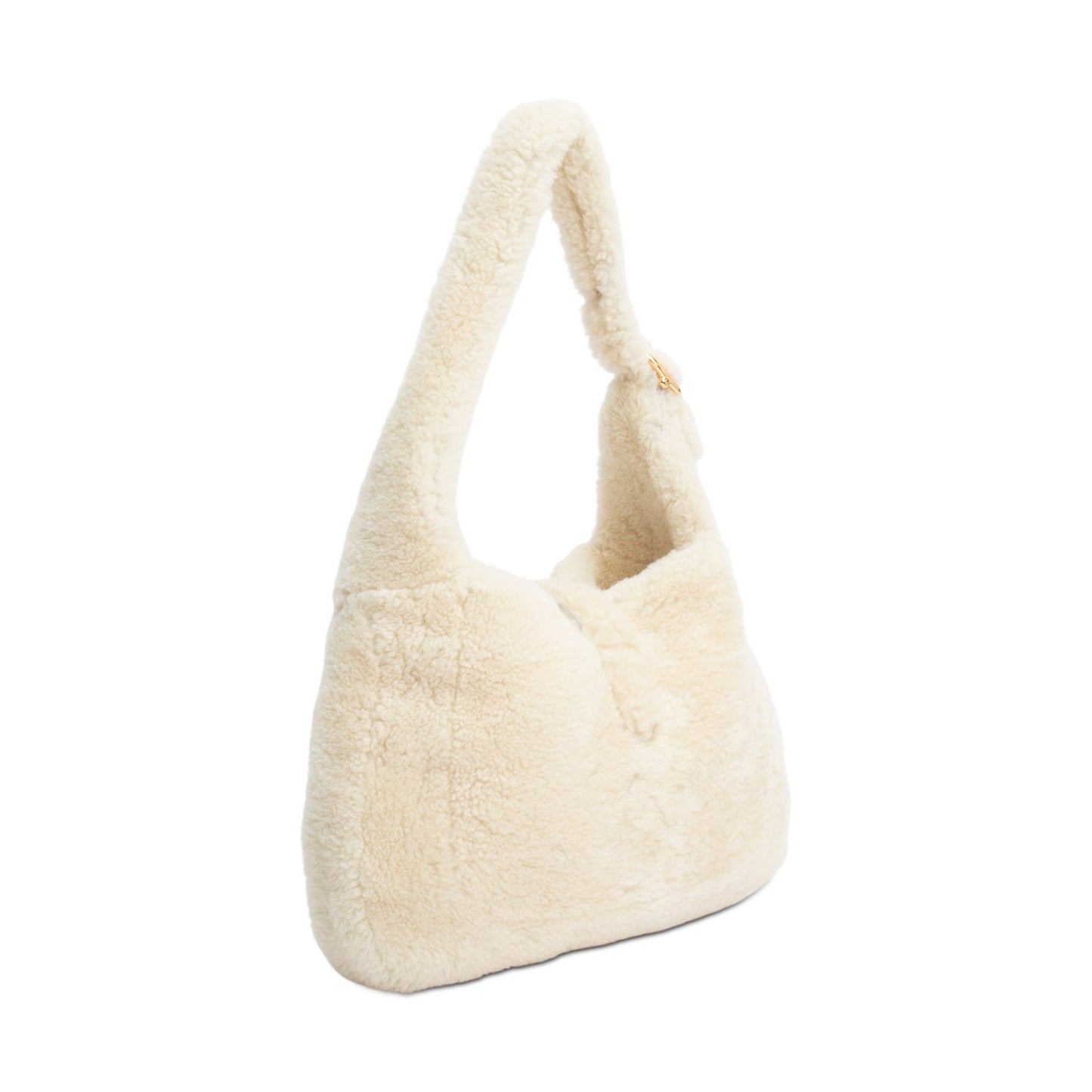 Gucci Ivory Shearling Small Jackie 1961 Shoulder Bag