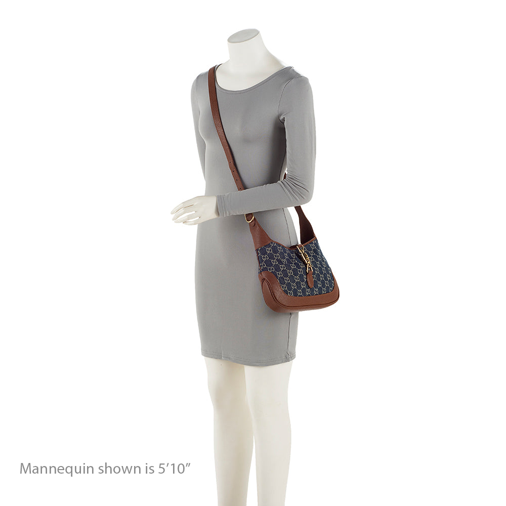 Gucci GG Denim Jackie 1961 Small Shoulder Bag (SHF-20758)