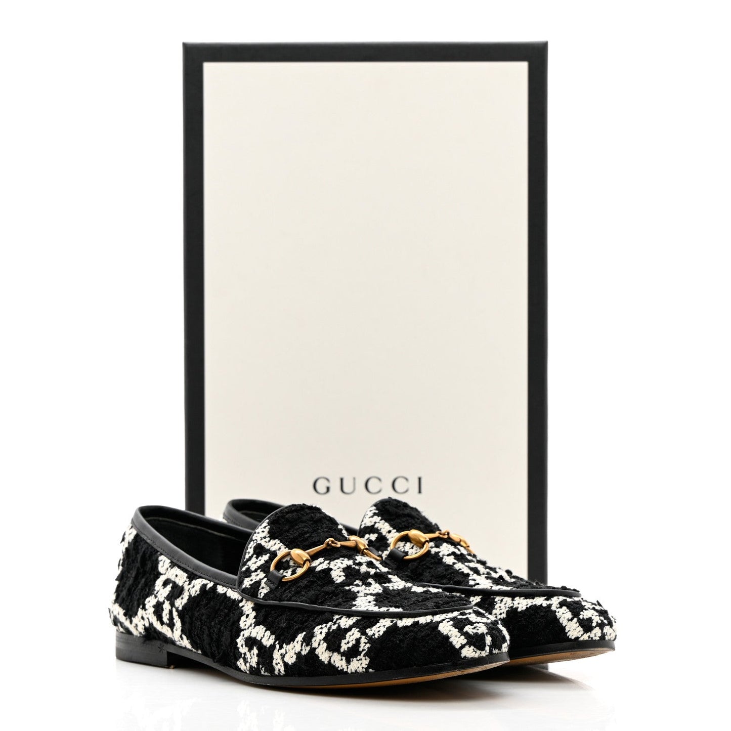 GUCCI GG JORDAN TWEED LOAFERS
