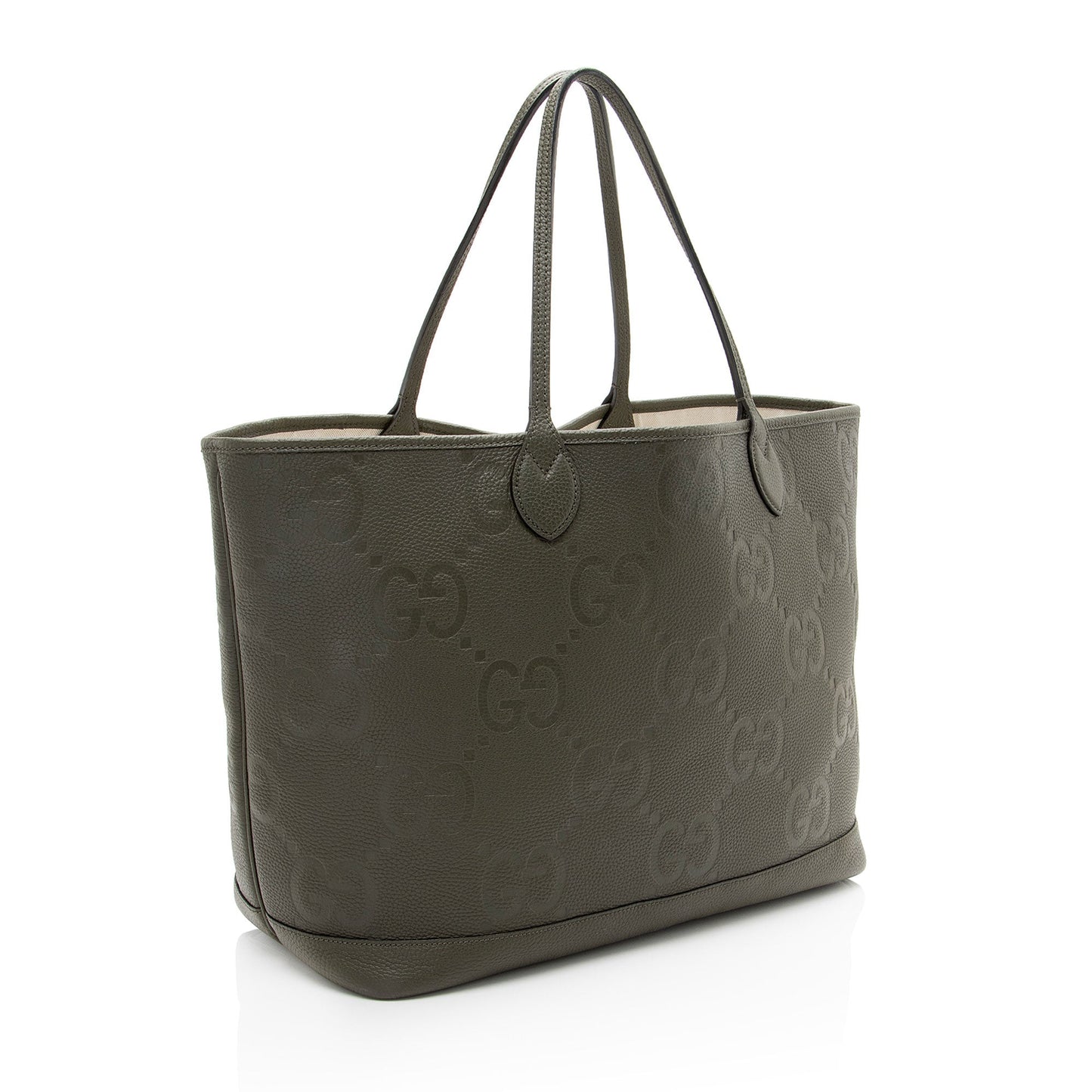 Gucci Jumbo GG Embossed Leather Large Tote