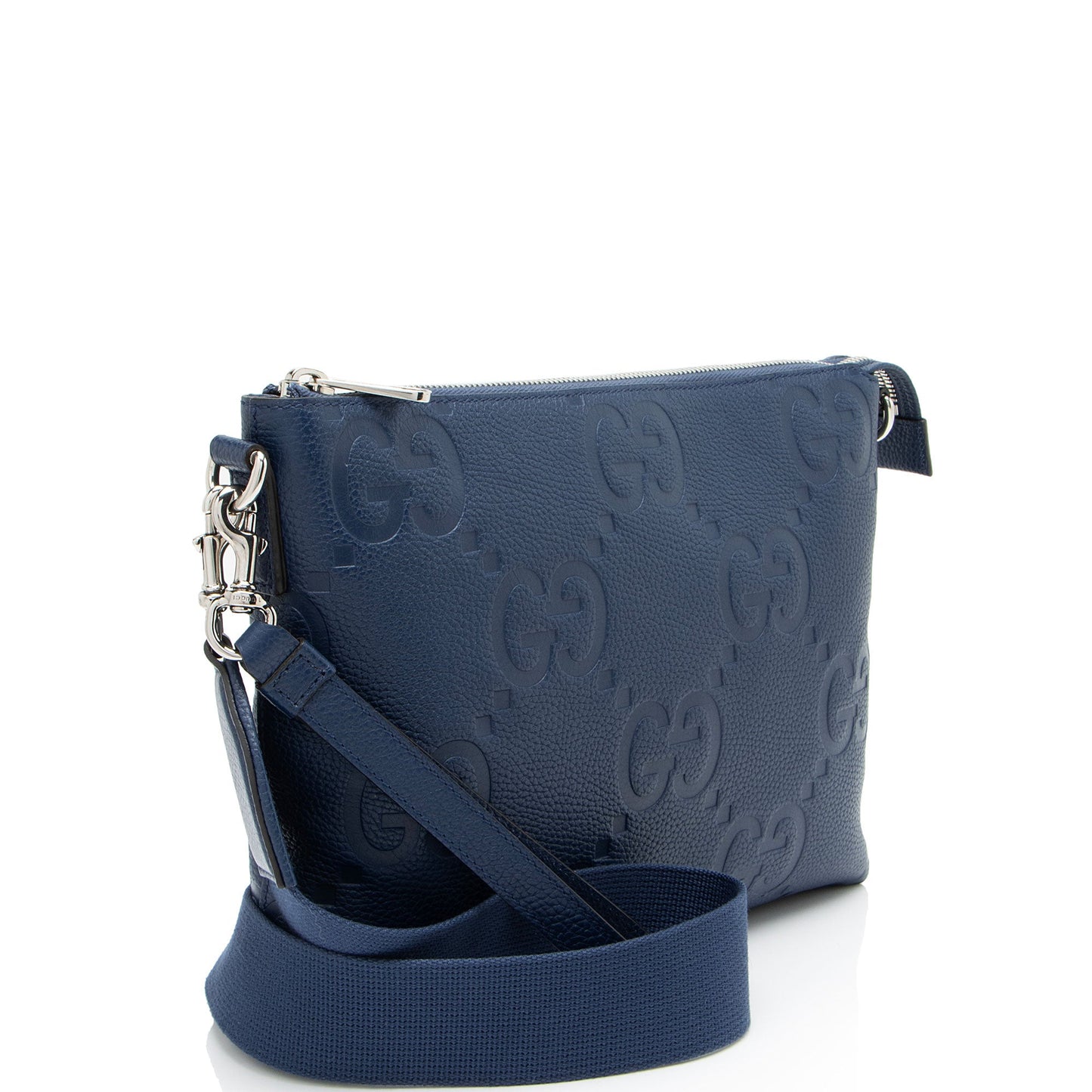 Gucci Jumbo GG Embossed Leather Medium Messenger