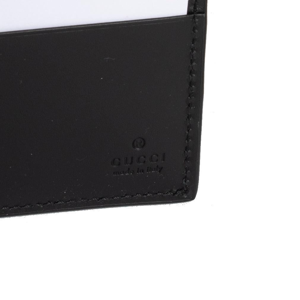 Gucci KingSnake Print Black GG Supreme Bifold Wallet