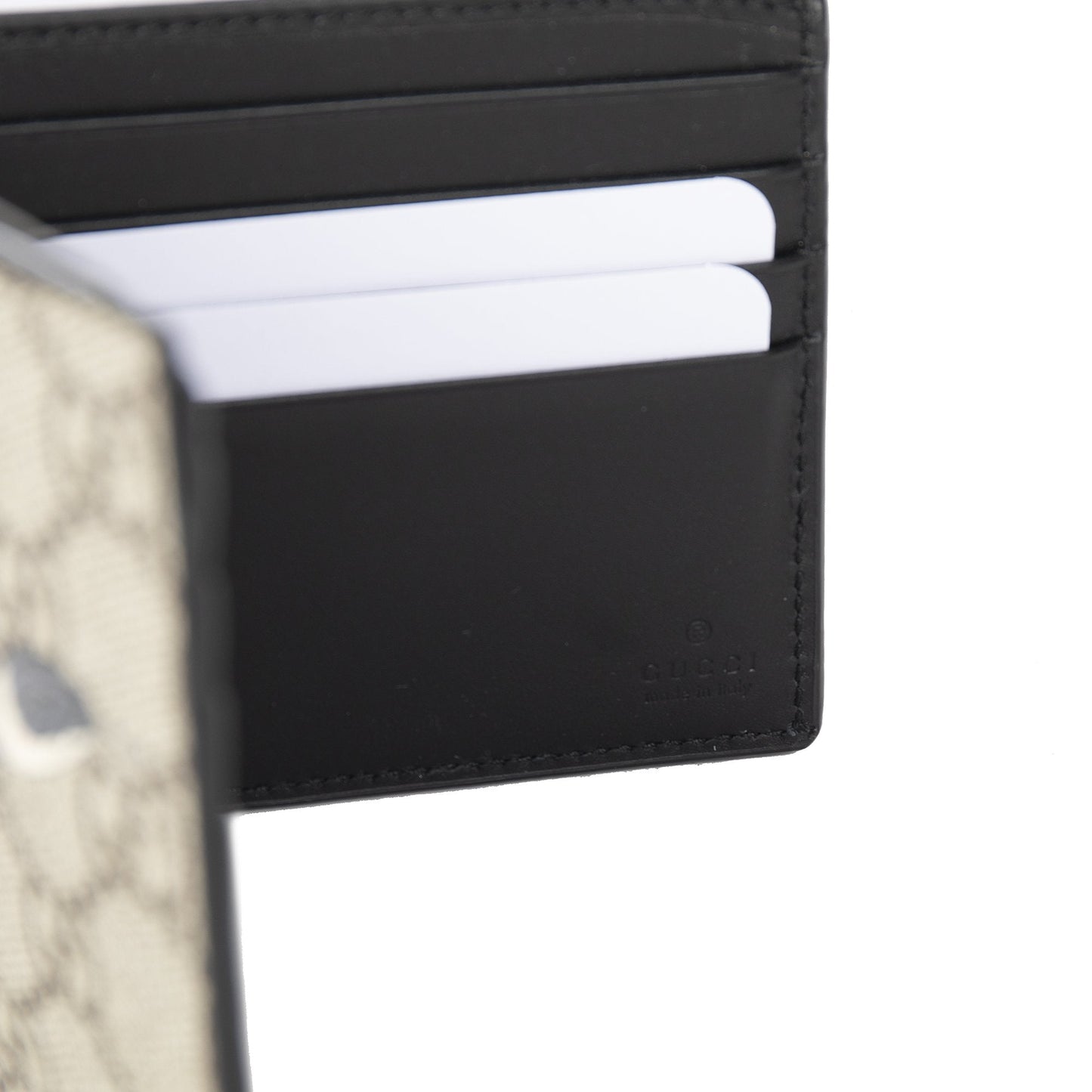 Gucci Kingsnake Print GG Supreme Bifold Wallet