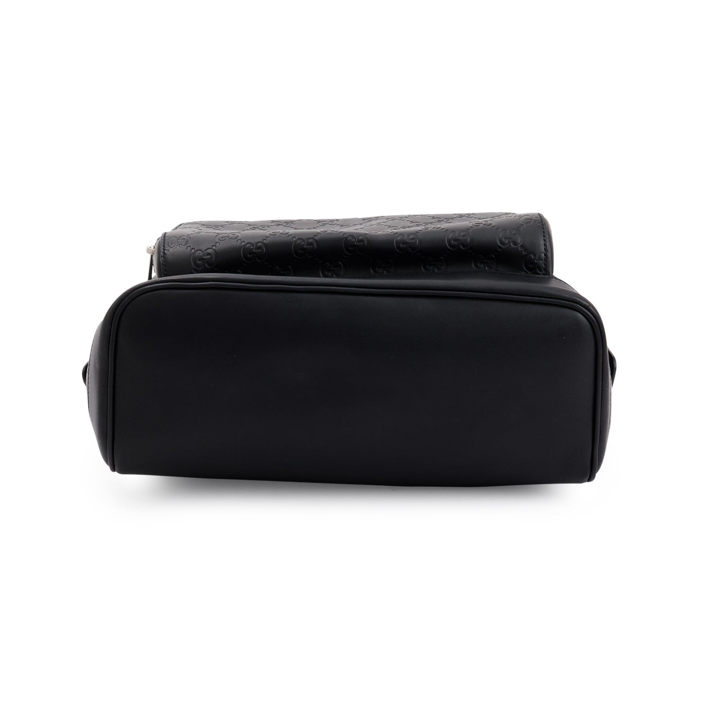 Gucci Large Black GG Signature Leather Backpack