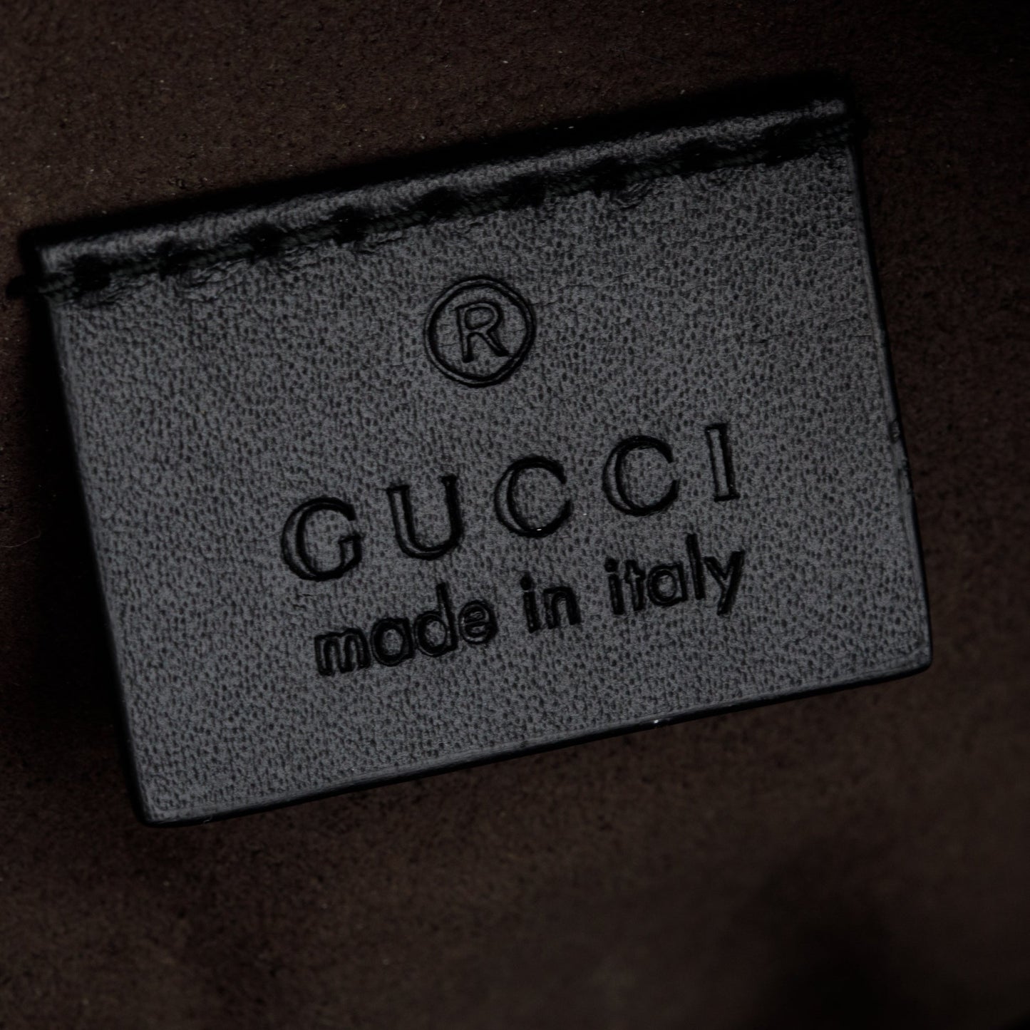 Gucci Large Black GG Signature Leather Backpack