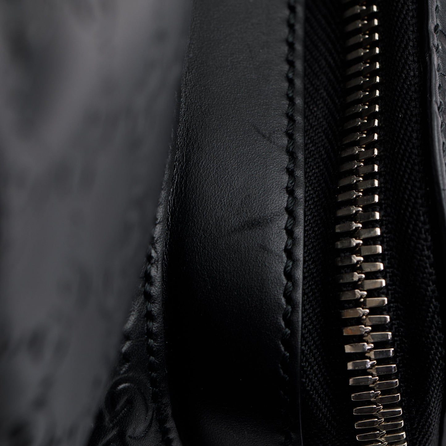 Gucci Large Black GG Signature Leather Backpack