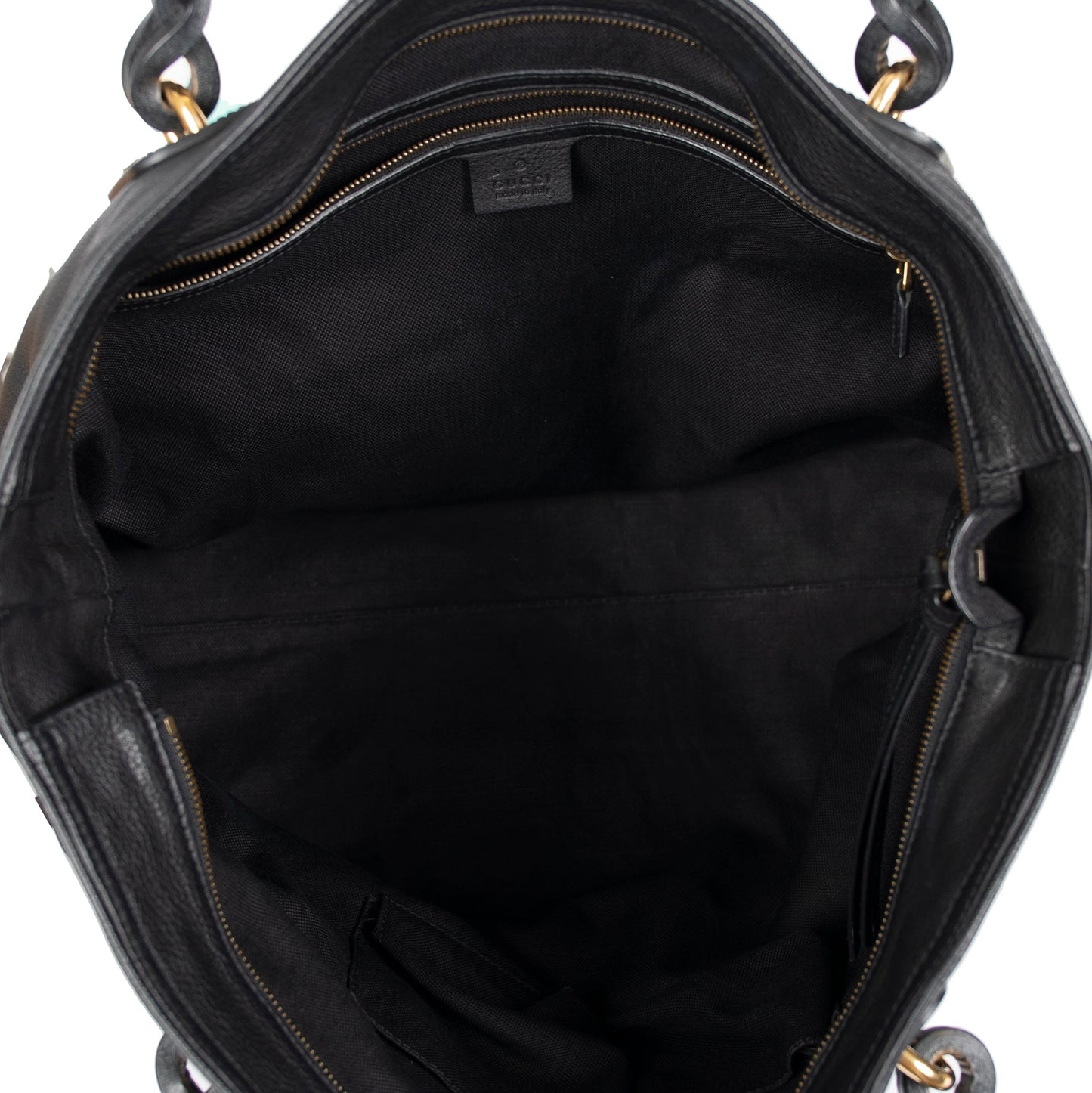 Gucci Large Black Leather Marrakech Tote