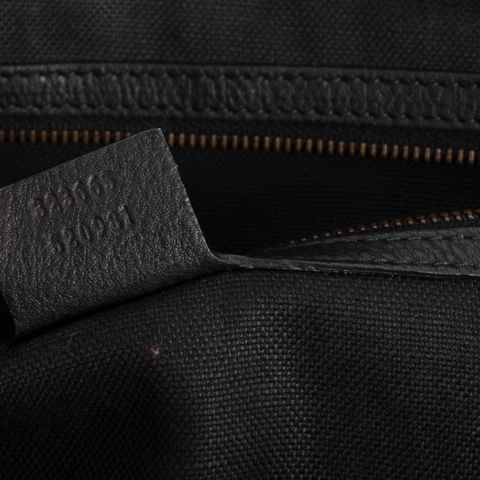 Gucci Large Black Leather Marrakech Tote