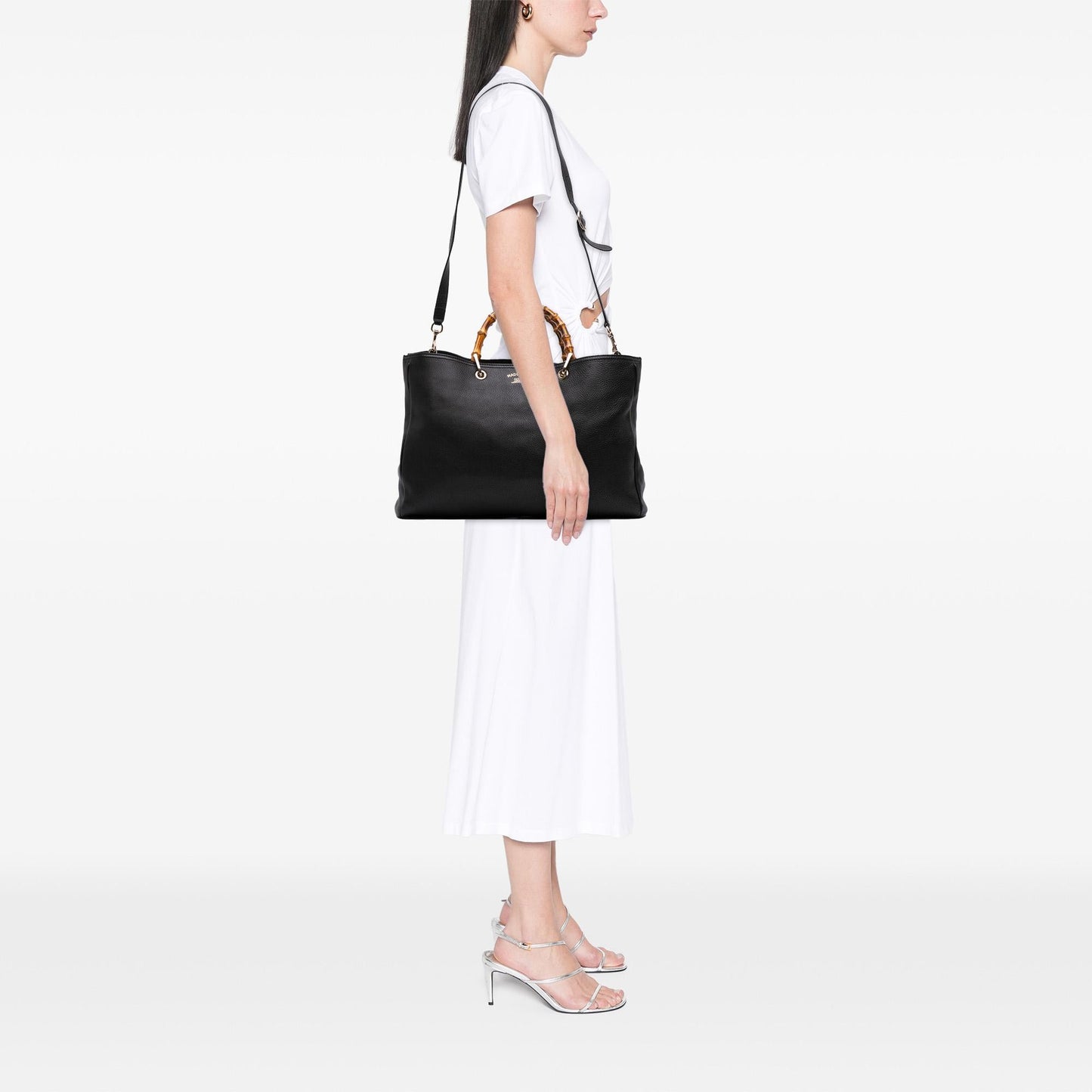 Gucci Large Calfskin Bamboo Shopper Satchel