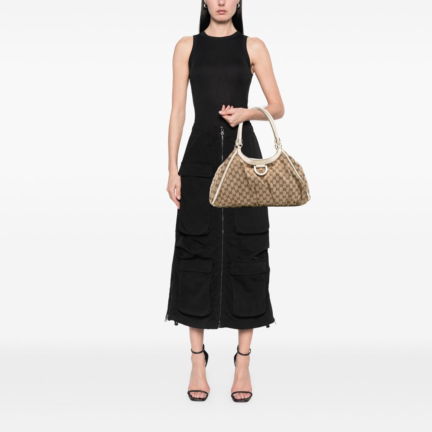 Gucci Large GG Canvas Abbey D Ring Shoulder Bag