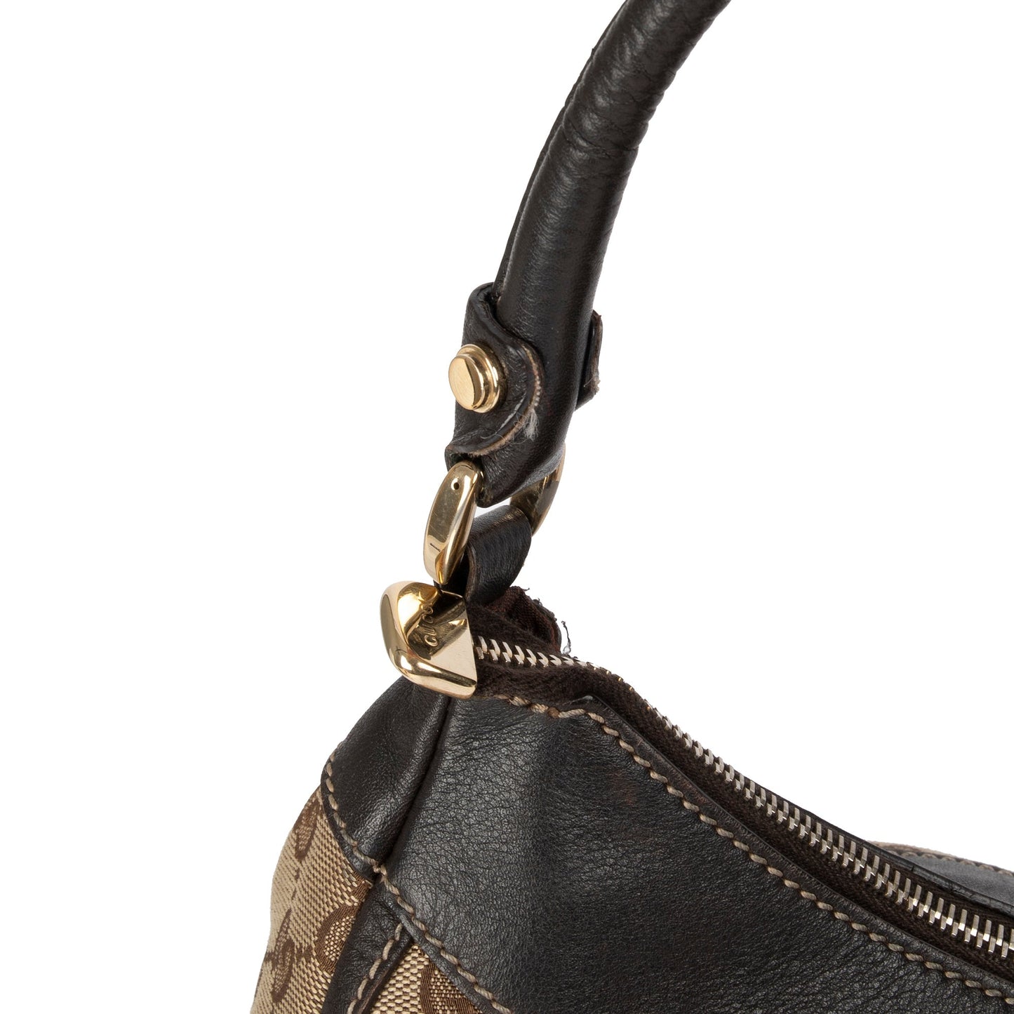 Gucci Large GG Canvas D-Ring Hobo