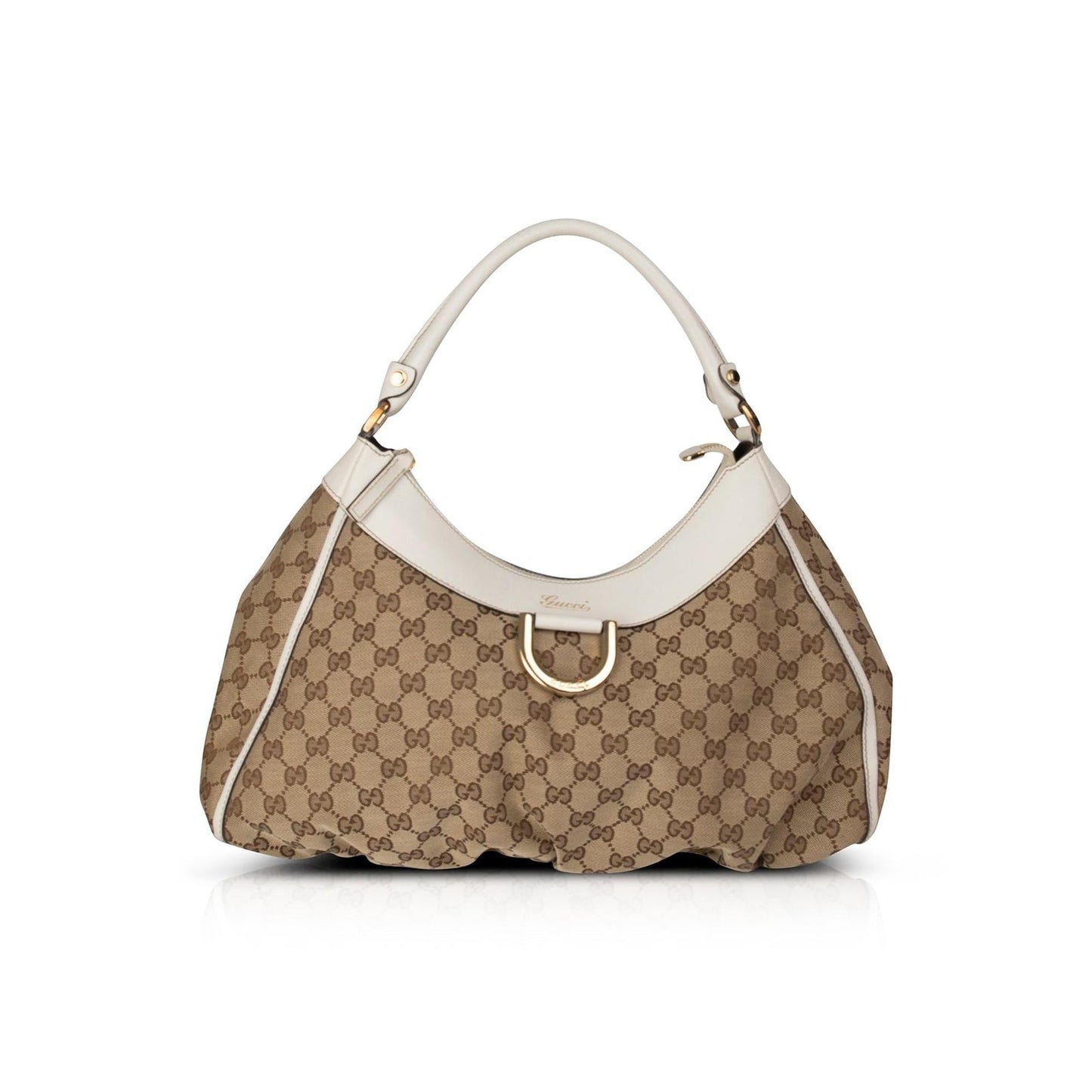 Gucci Large GG Canvas D-Ring Hobo