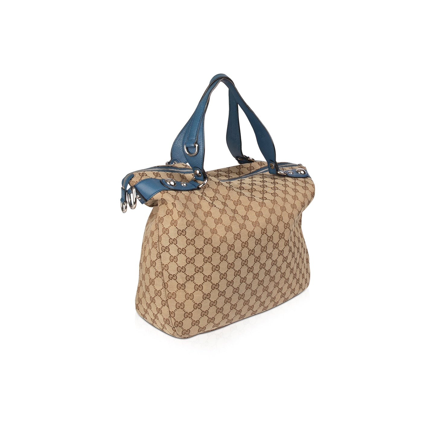 Gucci Large GG Canvas Icon Bit Top Handle Bag