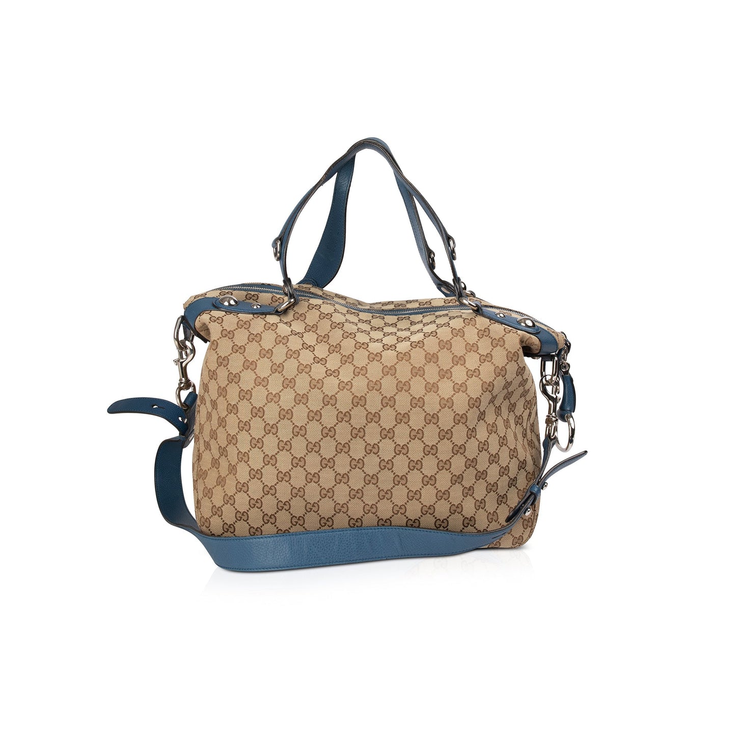 Gucci Large GG Canvas Icon Bit Top Handle Bag