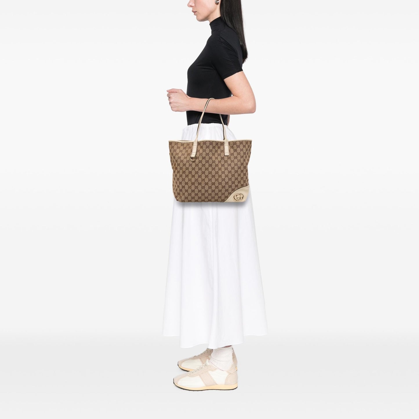 Gucci Large GG Canvas New Britt Tote