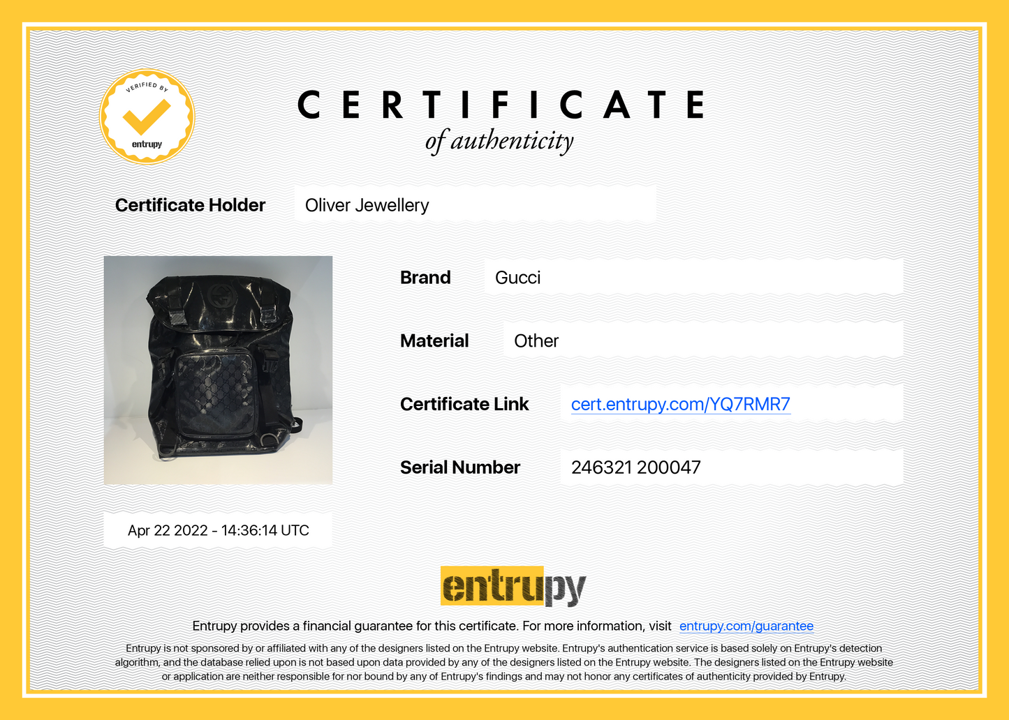 Gucci Large GG Imprime Backpack