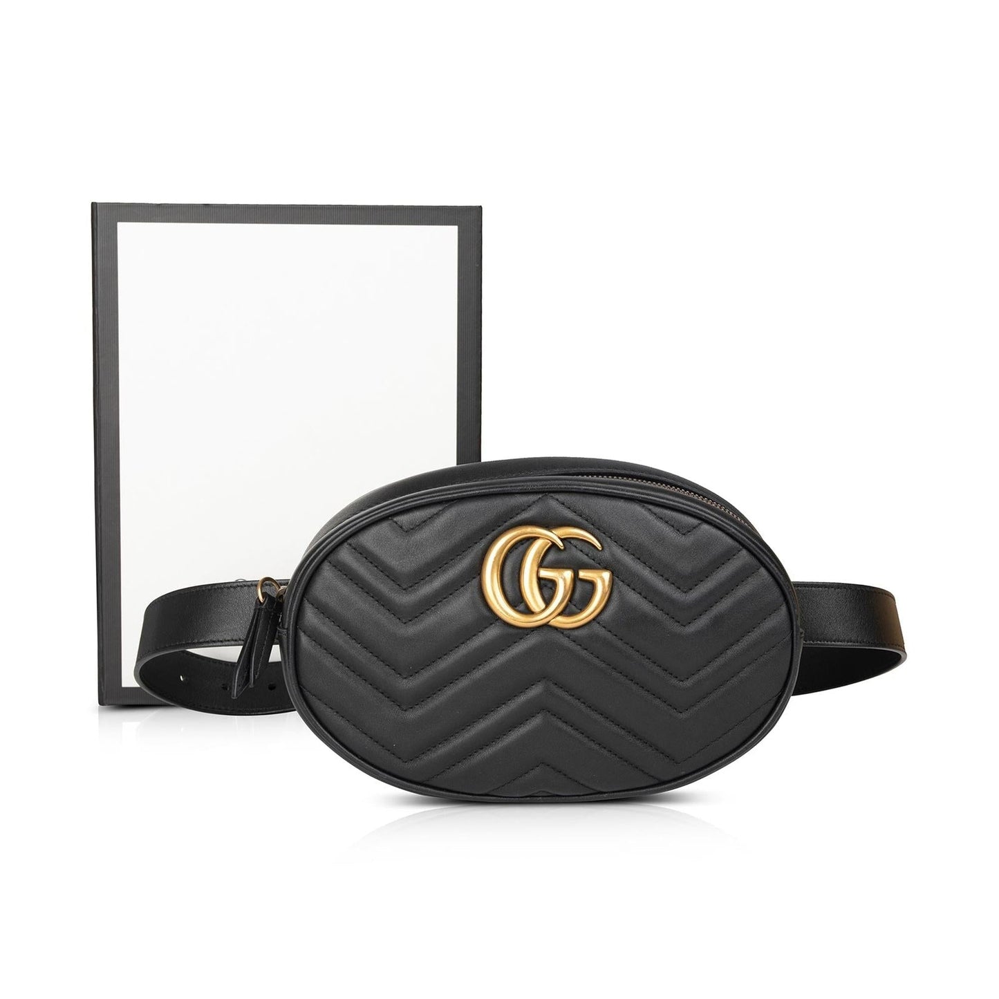 Gucci Large GG Marmont Matelasse Leather Belt Bag