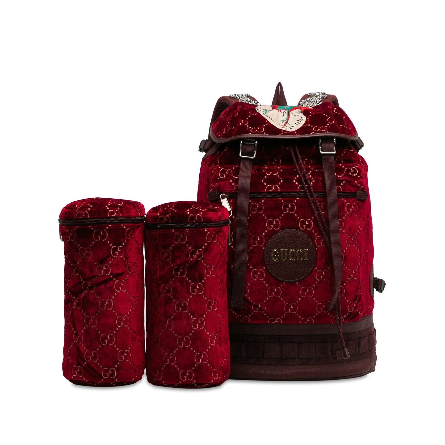 Gucci Large GG Velvet Heart Alpina Backpack (SHG-GnWulN)